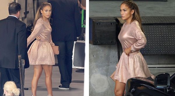 “What’s her age again? Jennifer Lopez, 44, dazzles in youthful pink skirt for American Icon filming… but those legs steal the show”